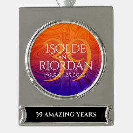 Elegante Feier zum 39. Geburtstag der Hochzeit Banner-Ornament Gold