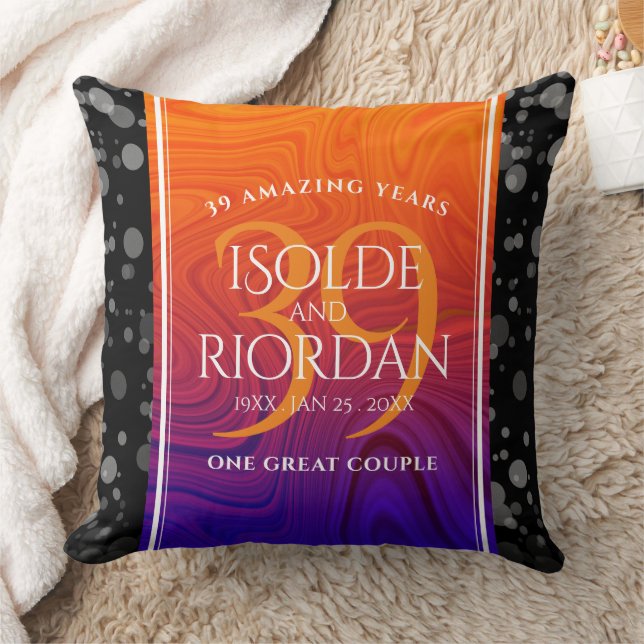 Elegante Feier zum 39. Geburtstag der Hochzeit Kissen (Decke)
