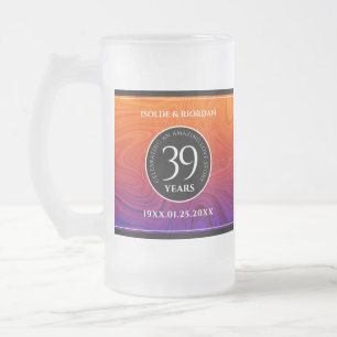 Elegante Feier zum 39. Geburtstag der Hochzeit Mattglas Bierglas