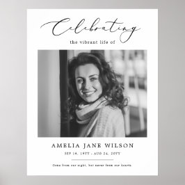 Elegante Feier zum Foto Gedenktag Beerdigung Poster