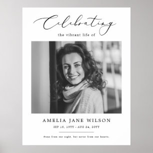 Elegante Feier zum Foto Gedenktag Beerdigung Poster