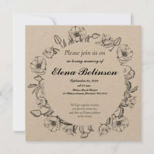 Elegante Feier zum Gedenkfest zum Beerdigen des Le Einladung