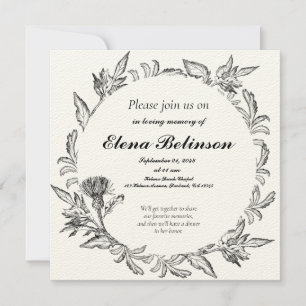 Elegante Feier zum Gedenkfest zum Beerdigen des Le Einladung