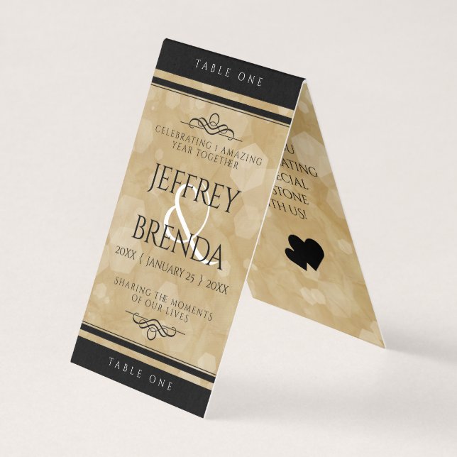 Elegante Feier zum Hochzeitstag (Vorderseite)