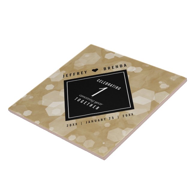 Elegante Feier zum Hochzeitstag Fliese (Seite)