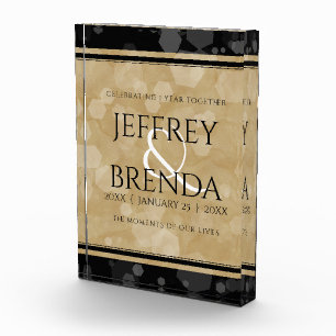 Elegante Feier zum Hochzeitstag Fotoblock