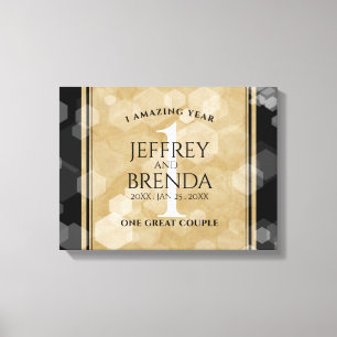 Elegante Feier zum Hochzeitstag Leinwanddruck