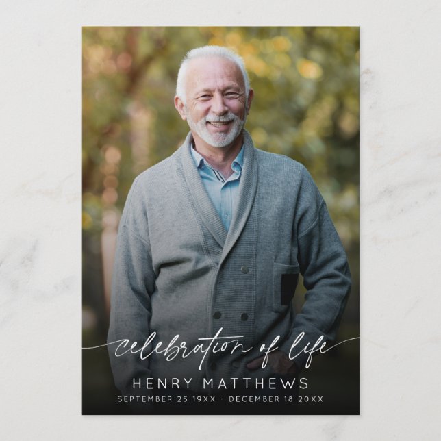 Elegante Feier zum Lebenslauf Programm (Vorderseite)