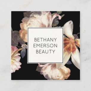Elegante Feminine Floral Beauty Industry Quadratische Visitenkarte
