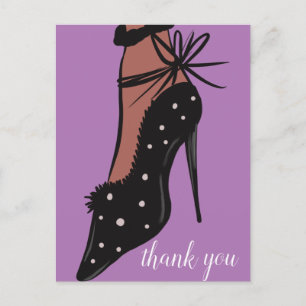 Elegante Ferse Schönheit Fashionista Bloggerin Lil Postkarte