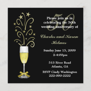 Elegante Feste Einladung zum Hochzeitstag