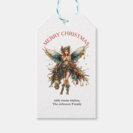 Elegante Feste mit Laternenweihnachtsfest Geschenkanhänger