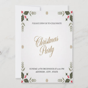 Elegante Festive Happy Weihnachten Party Einladung