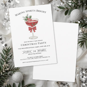Elegante festliche Weihnachts-Cocktailparty Einladung