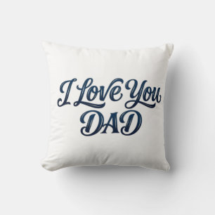 Elegante fette "Ich liebe dich Papa"-Typografie mi Kissen