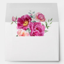 Elegante Fette Lebendige Rosa Florale Hochzeitsadr
