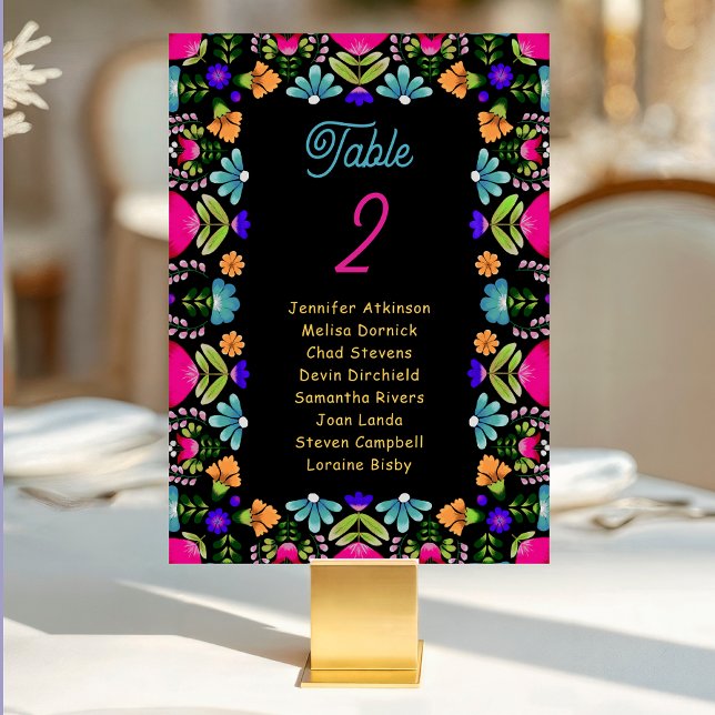 Elegante Fiesta-Hochzeit Tischnummer (Von Creator hochgeladen)