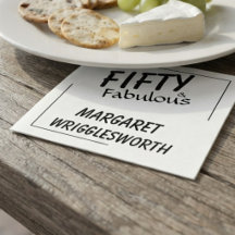 Elegante Fifty & Fabulous Schwarze Typografie