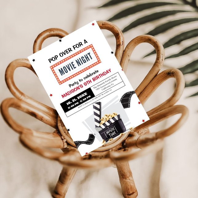 Elegante Filmabend Einladung (Von Creator hochgeladen)