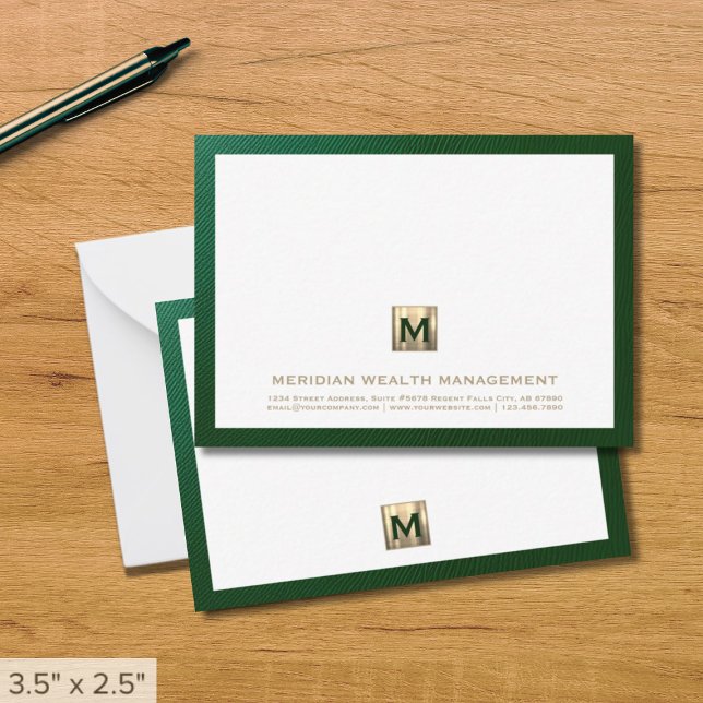 Elegante Financial Note Card Mitteilungskarte (Von Creator hochgeladen)