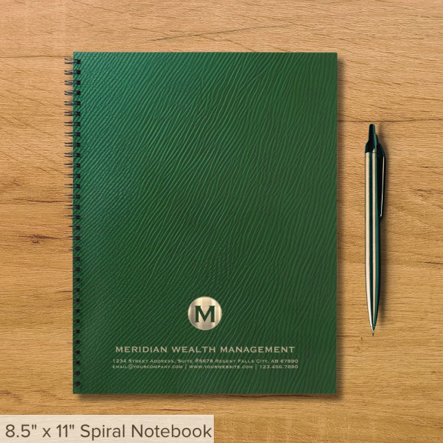 Elegante Financial Services Business Monogram Notizbuch (Von Creator hochgeladen)