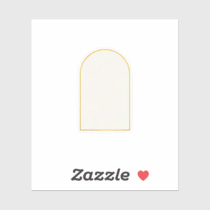 Elegante Fine-Line-Gold-Bogen-Hochzeitsvorlagestic Aufkleber