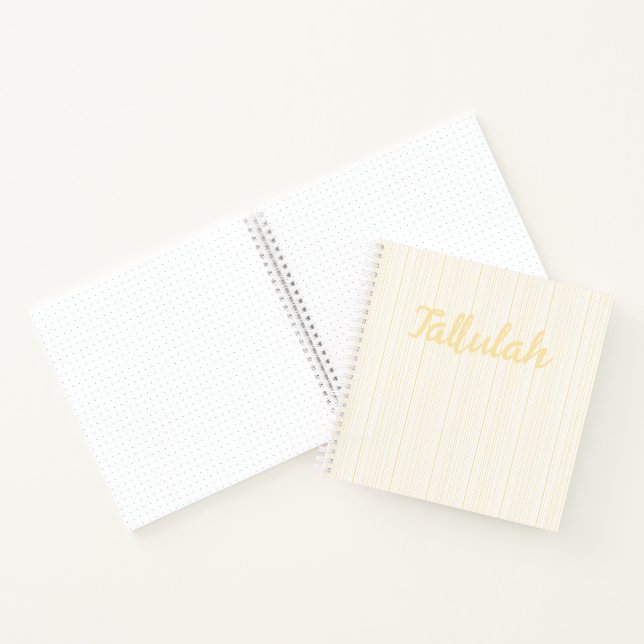 Elegante Fine Line Gold White Stripe Bullet Journa Notizbuch (Innenseite)