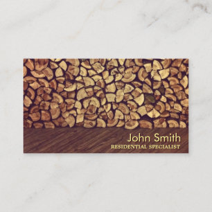 Elegante Firewood Landscaping Business Card Visitenkarte