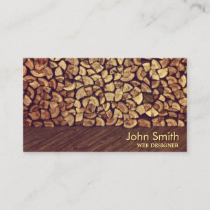 Elegante Firewood Web Design Business Card Visitenkarte