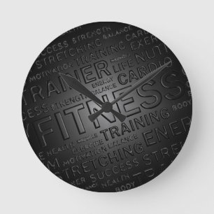 Elegante Fitness-Wanduhr Runde Wanduhr