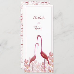 Elegante Flamingos, Gold und Rosa Karte