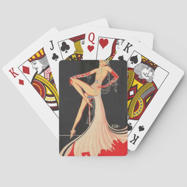 Elegante Flapper Spielkarten (Rückseite)