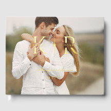 Elegante Flare Two Initialen Hochzeitsmonogramm