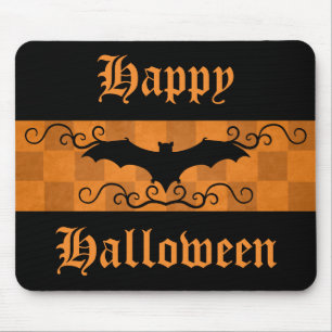 Elegante Fledermaus mit Wirbel Happy Halloween Mousepad