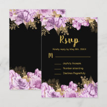 Elegante Flieder- und Goldblumen Sweet Sixteen
