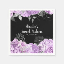 Elegante Flieder- und Silberblumen Sweet Sixteen