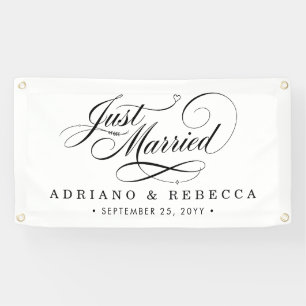 Elegante Flitterwochen-Abreise Banner
