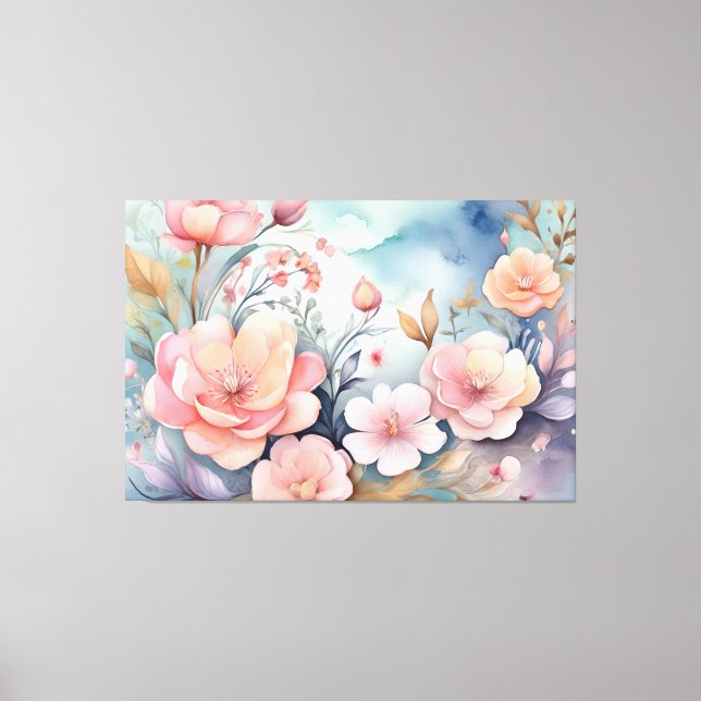 Elegante Flora Butterfells Kunst, Dichtung und Mus Leinwanddruck (Vorderseite)