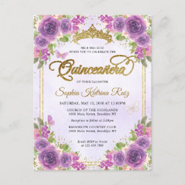 Elegante Flora Light Lila Postkarte