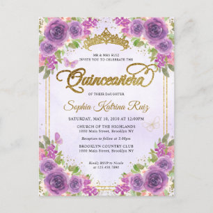 Elegante Flora Light Lila Postkarte