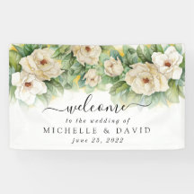 Elegante Flora Magnolia Watercolor Hochzeit Willko