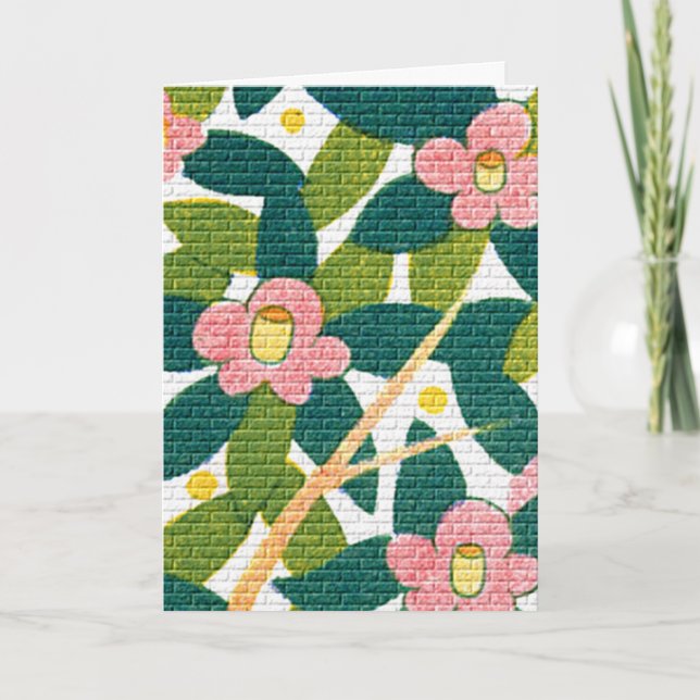 Elegante Flora und Fauna Karte (Vorderseite)