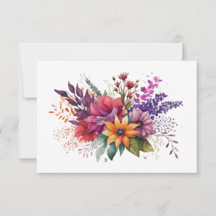 Elegante Flora und Fauna Mitteilungskarte