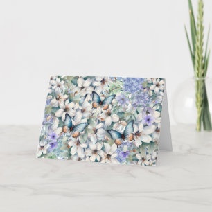 Elegante Flora und Schmetterlinge Muttertagskarte Feiertagskarte