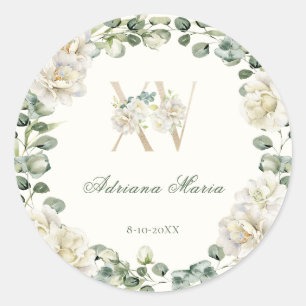 Elegante Floral 15. Geburtstag Quinceanera Runder Aufkleber