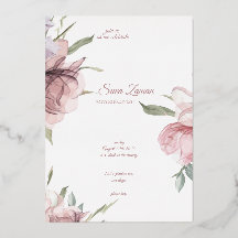 Elegante floral 18. Geburtstag Einladungskarte