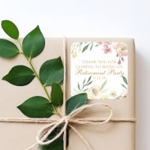 Elegante Floral Abschiedsparty Goldschrift