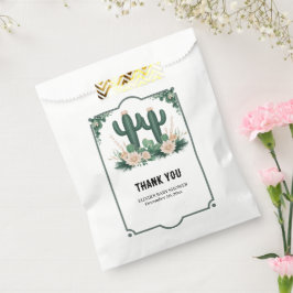 Elegante floral Boho Moderne Cactus Baby Shower Geschenktütchen