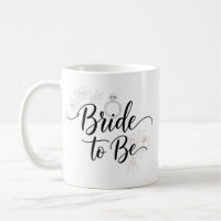 Elegante Floral Braut-bevorstehend-Kaffeetasse 