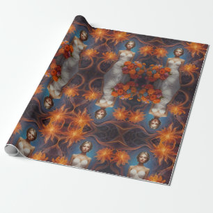 Elegante Floral Bride Wedding Collection Geschenkpapier